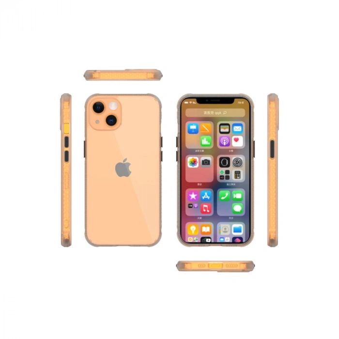 HERŞEYTREND Apple İphone 13 Mini Kılıf Miami Şeffaf Silikon - Şeffaf