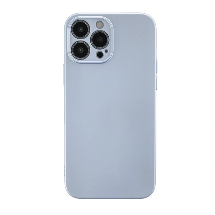 HERŞEYTREND Apple İphone 13 Pro Max Kılıf Nano İçi Kadife Silikon - Sky Blue