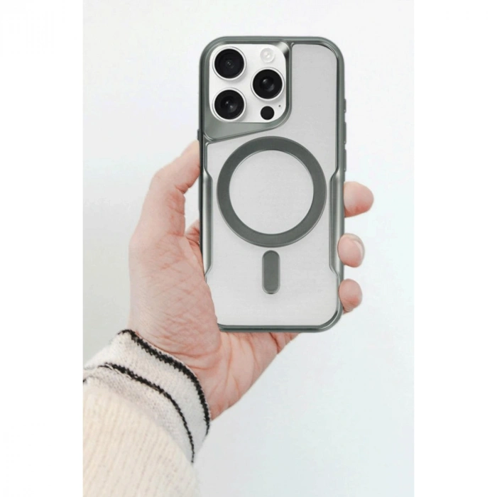 HERŞEYTREND Apple İphone 14 Pro Kılıf Boyi Magsafe Silikon Kapak - Siyah