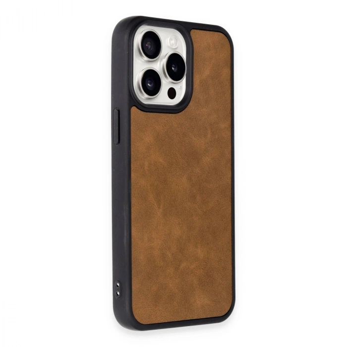 HERŞEYTREND Apple İphone 14 Pro Max Kılıf Aras Deri Kapak - Taba