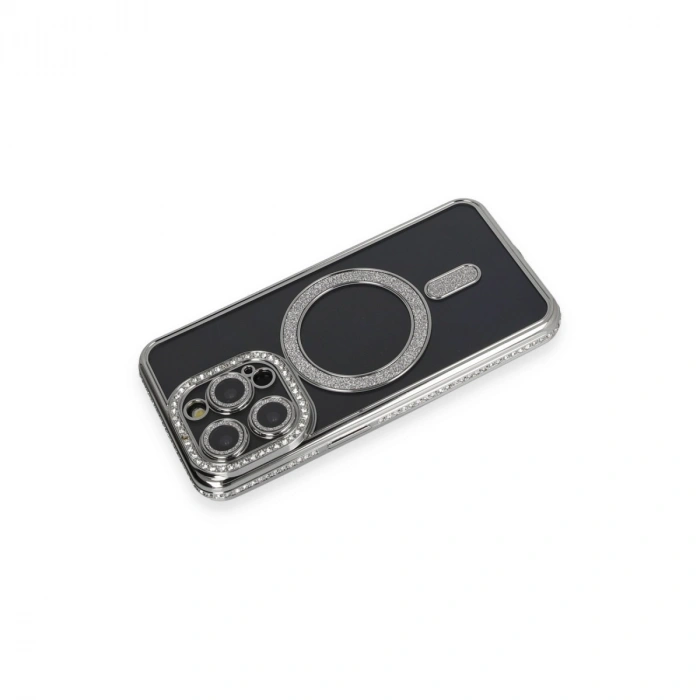 HERŞEYTREND Apple İphone 14 Pro Max Kılıf Joke Simli Magneticsafe Kılıf - Gri