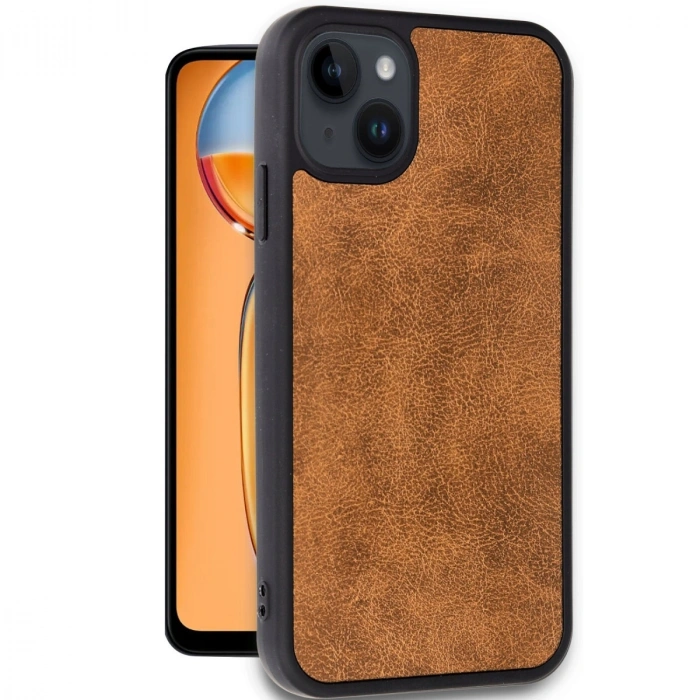 HERŞEYTREND Apple İphone 15 Kılıf Aras Deri Kapak - Taba