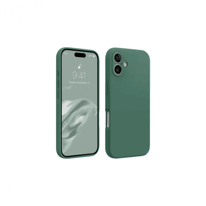 HERŞEYTREND Apple İphone 16 Kılıf First Silikon - Koyu Yeşil