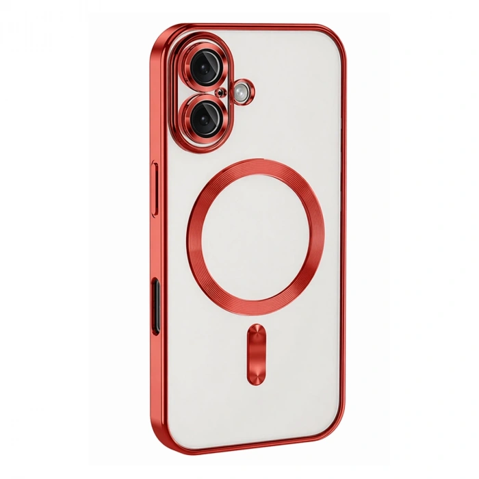 HERŞEYTREND Apple İphone 16 Kılıf Kross Magneticsafe Kapak - Kırmızı