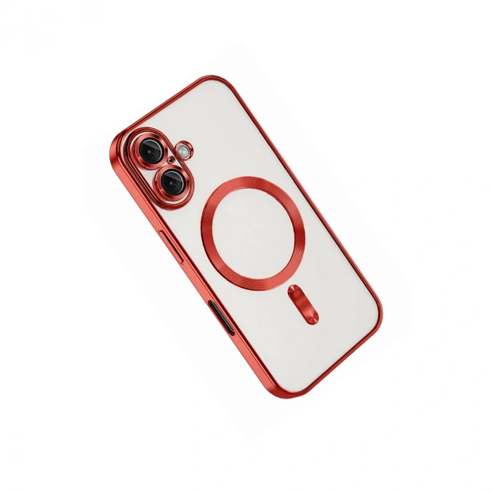 HERŞEYTREND Apple İphone 16 Kılıf Kross Magneticsafe Kapak - Kırmızı