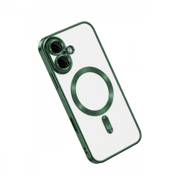 HERŞEYTREND Apple İphone 16 Kılıf Kross Magneticsafe Kapak - Koyu Yeşil