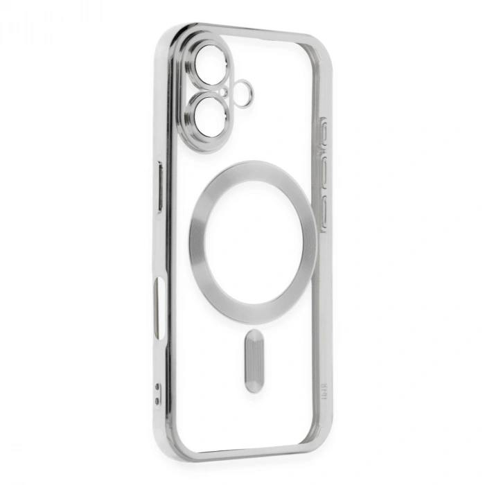 HERŞEYTREND Apple İphone 16 Plus Kılıf Kross Magneticsafe Kapak - Gümüş