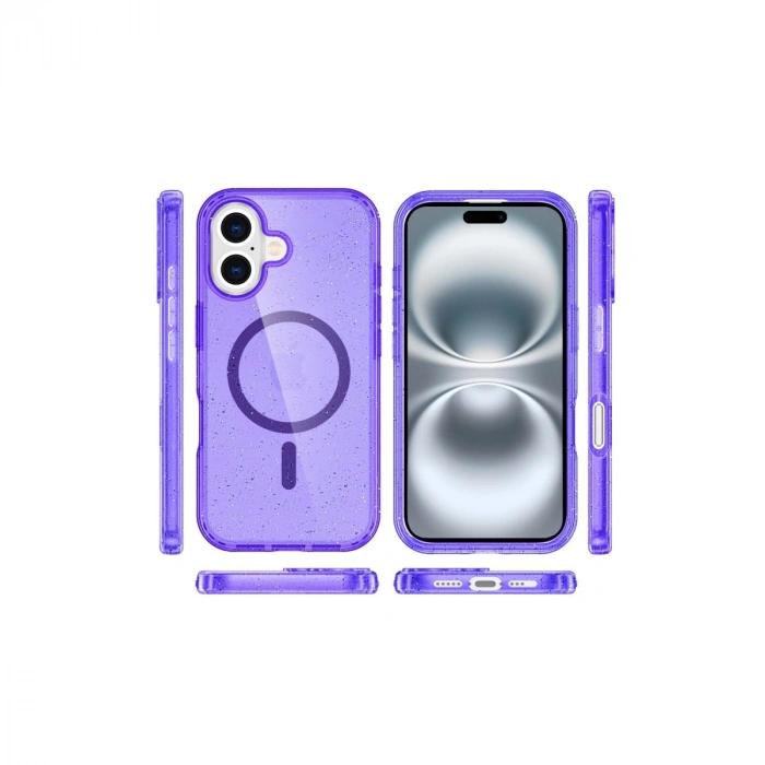 HERŞEYTREND Apple İphone 16 Plus Kılıf  Magsafe Kapak - Mor
