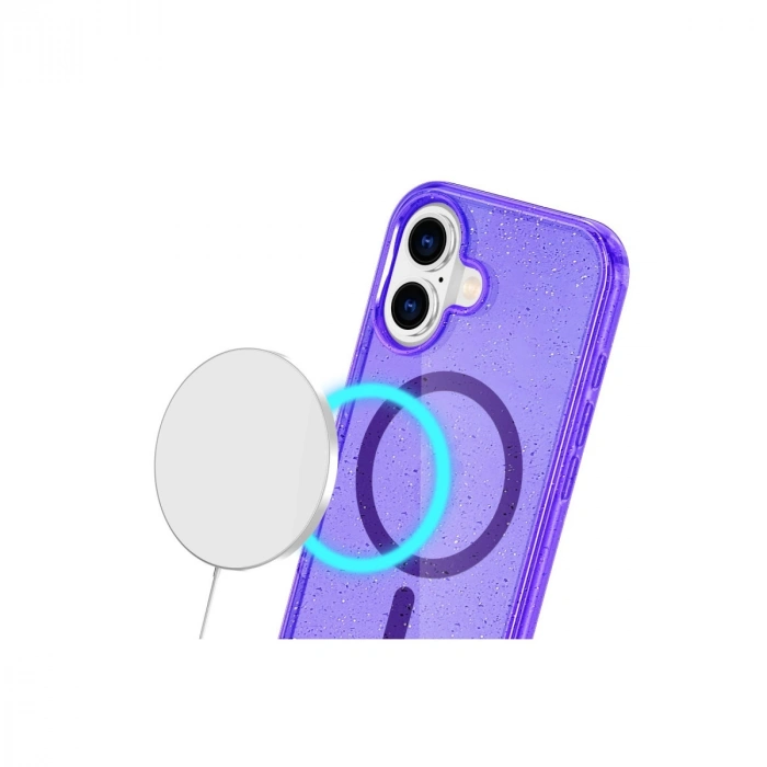 HERŞEYTREND Apple İphone 16 Plus Kılıf  Magsafe Kapak - Mor