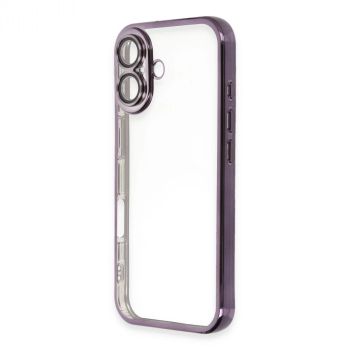 HERŞEYTREND Apple İphone 16 Plus Kılıf Razer Lensli Silikon - Mor