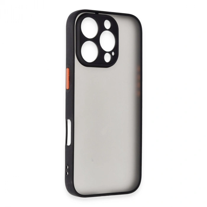 HERŞEYTREND Apple İphone 16 Pro Kılıf Montreal Silikon Kapak - Siyah