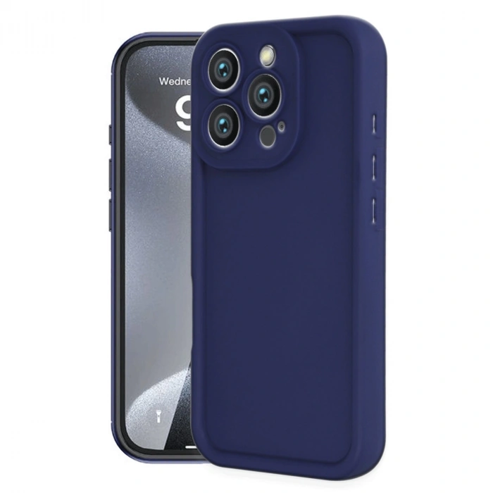 HERŞEYTREND Apple İphone 16 Pro Kılıf Viera Silikon - Lacivert