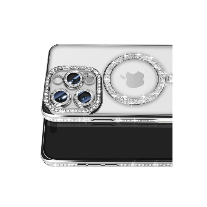 HERŞEYTREND Apple İphone 16 Pro Max Kılıf Joke Simli Magneticsafe Kılıf - Gümüş