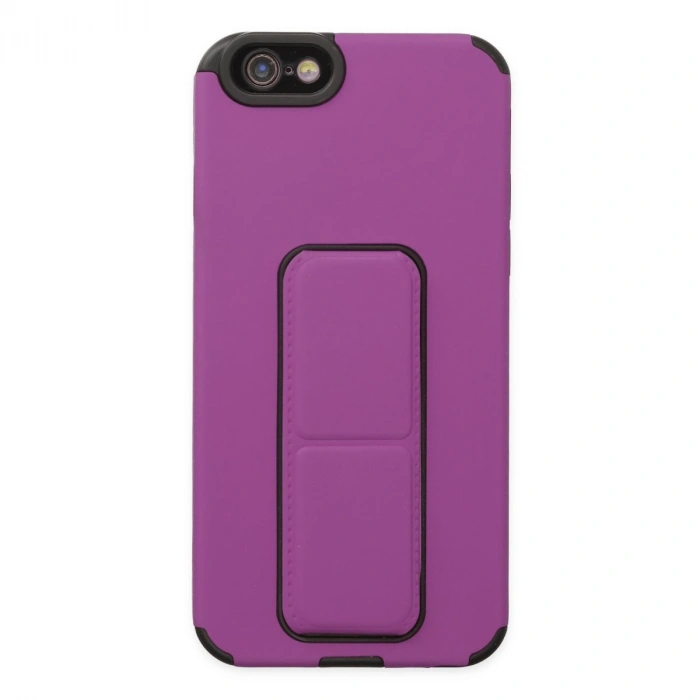 HERŞEYTREND Apple İphone 6 Kılıf Mega Standlı Silikon - Mor