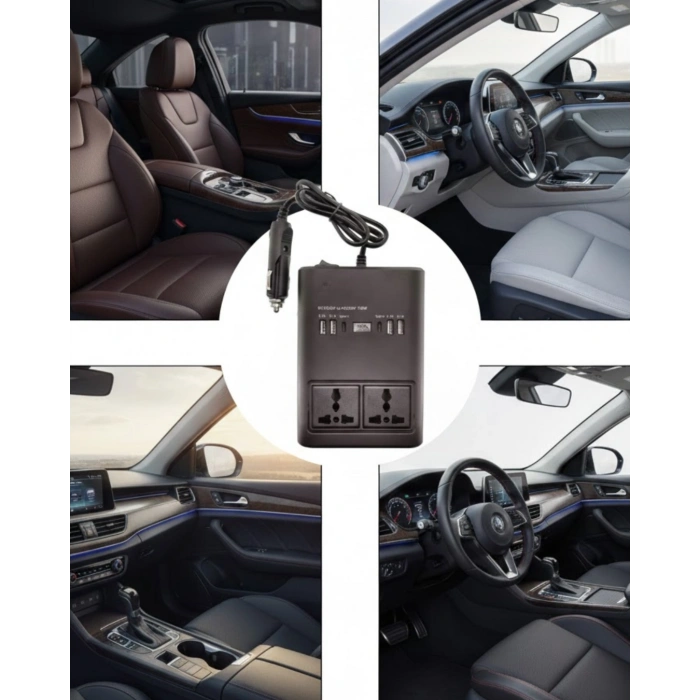 HERŞEYTREND Araç Çakmak Girişli Güç İnvertörü 150W