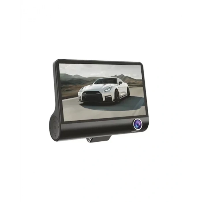 HERŞEYTREND Araç DVR Kamera Çift Lensli 4 İnç Ekranlı G Sensörlü