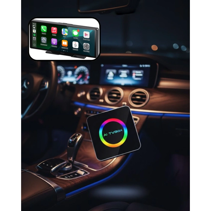 HERŞEYTREND Araç İçin Kablosuz CarPlay Android Auto Multimedya Çözümü