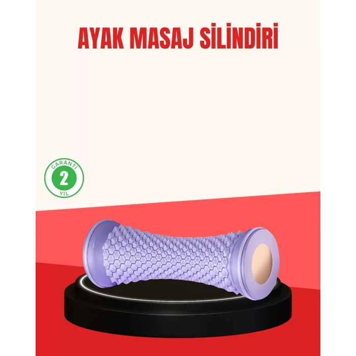 HERŞEYTREND Ayak Masaj Silindiri Derin Doku Masajı Kirpi Topu Akupunktur Etkili