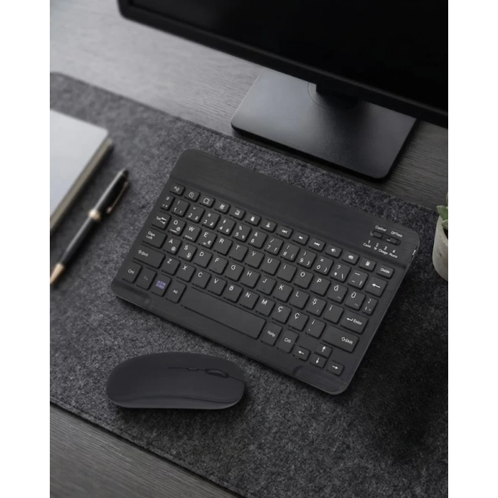 HERŞEYTREND Bluetooth Klavye Mouse Seti Taşınabilir Wireless Bilgisayar Aksesuarı