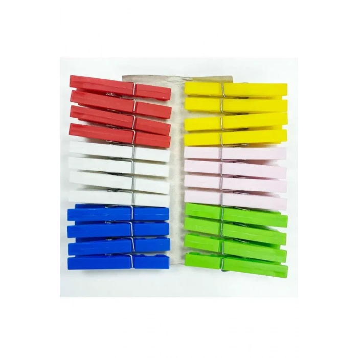 HERŞEYTREND Çamaşır Mandalı Çelik Yaylı 24 Adet