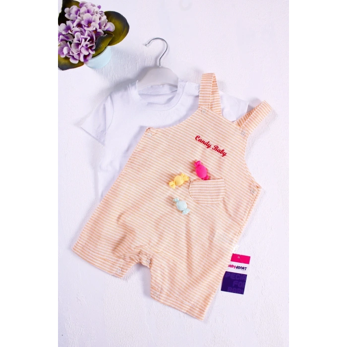 HERŞEYTREND Candy Figürlü Badili Kız Bebek Tulumu