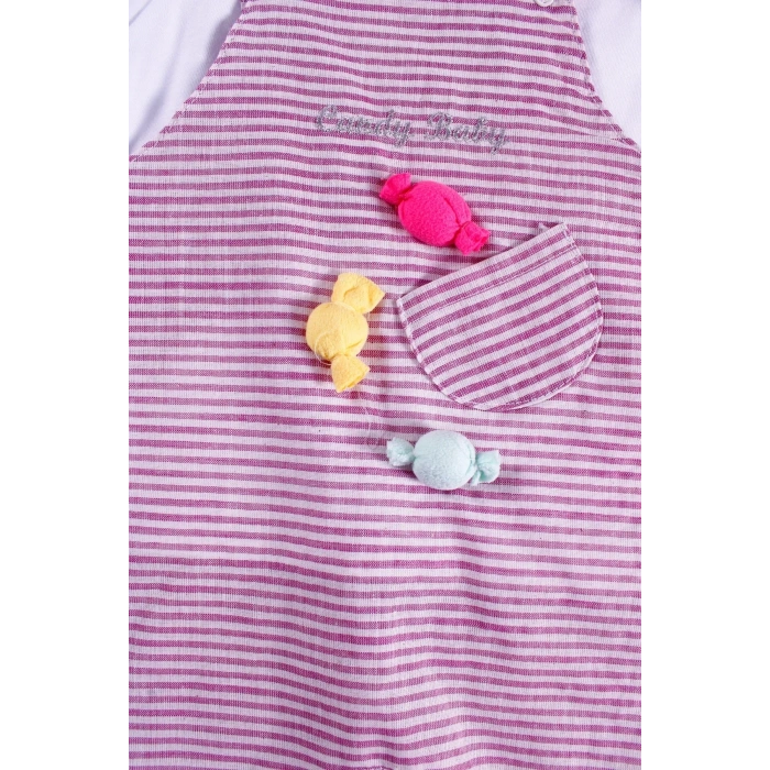 HERŞEYTREND Candy Figürlü Badili Kız Bebek Tulumu