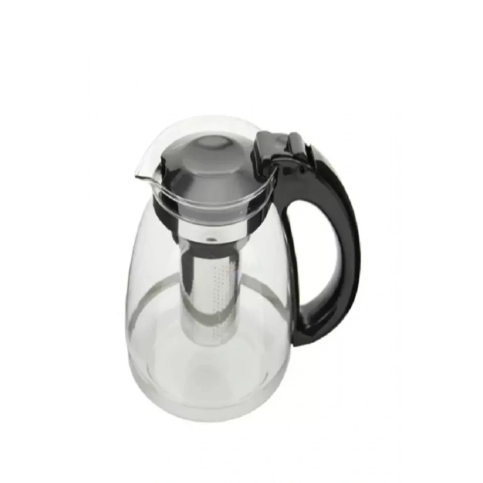 HERŞEYTREND Çelik Süzgeçli Cam Çaycı Servis Demlik 1500 Ml. Royaleks-7488