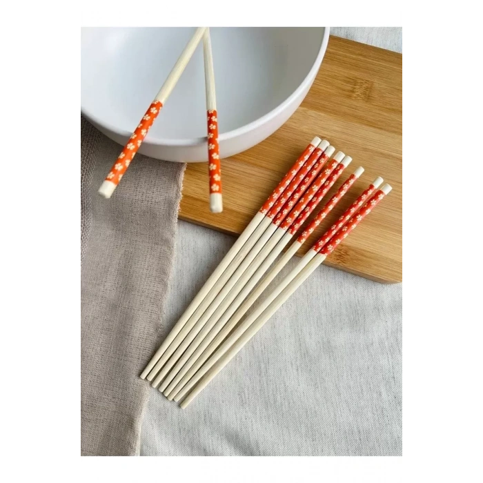 HERŞEYTREND Chopsticks Bambu Yemek Çubuğu 10lu