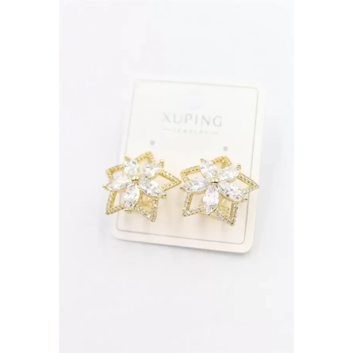 HERŞEYTREND Çiçek Küpe - Altın