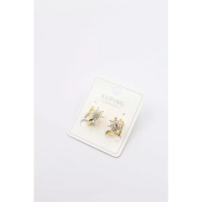 HERŞEYTREND Çiçek Küpe - Altın