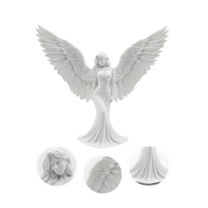 HERŞEYTREND Dekoratif Melek İnsan Figürlü 3D Heykel Biblo Modern Ev Dekoru