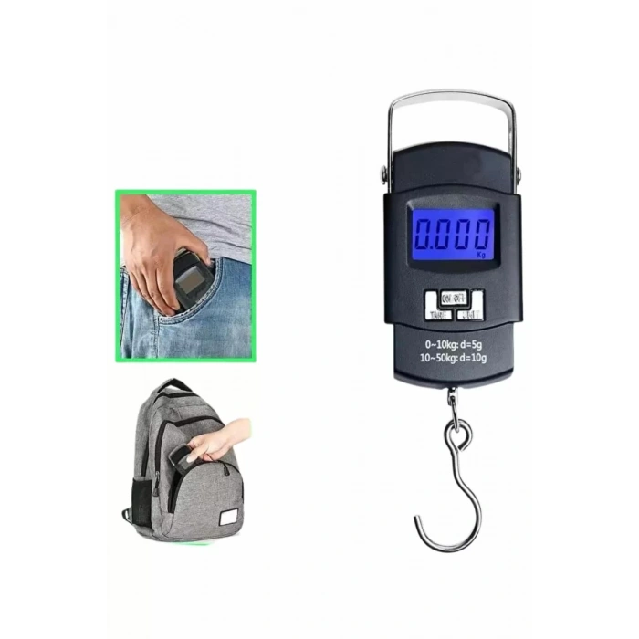 HERŞEYTREND Dijital El Kantarı 50 Kg Hassas LCD Ekranlı Bagaj THTsı