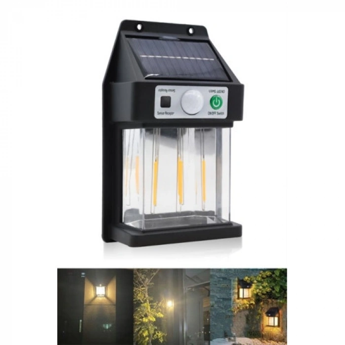 HERŞEYTREND Dikey 3 Ledli Güneş Enerjili Led