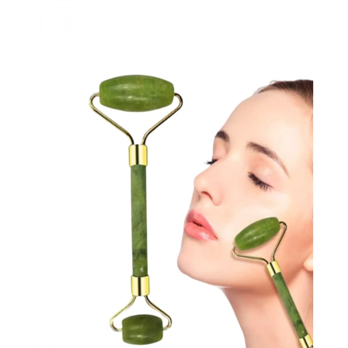 HERŞEYTREND Doğal Yeşim Roller ve Gua Sha Yüz Şekillendirme Seti