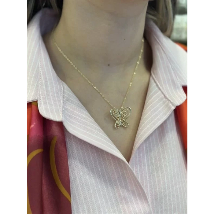 HERŞEYTREND Füsün Kelebek Kolye - Altın