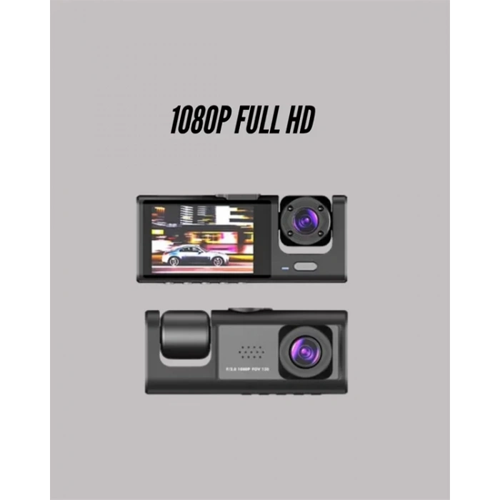 HERŞEYTREND G-Sensörlü 3lü Kayıtlı Araç Kamerası