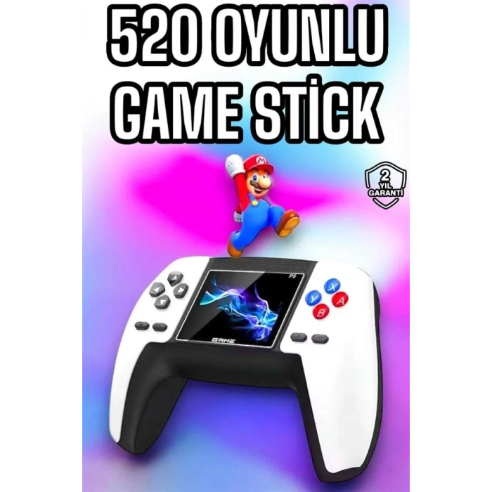 HERŞEYTREND Game Stick 520 Oyunlu Retro Konsol Çocuklara Özel