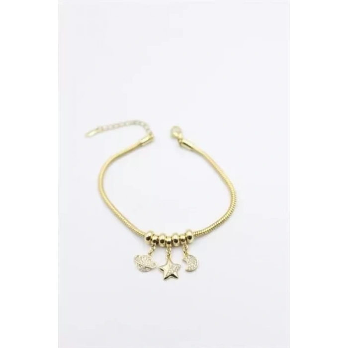 HERŞEYTREND Gezegen Charm Bileklik - Altın