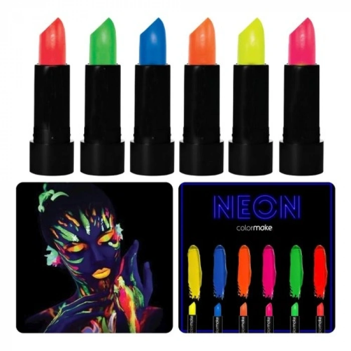 HERŞEYTREND GlowPaint 6’lı Neon Boya – UV Işıkta Parlayan Makyaj Seti
