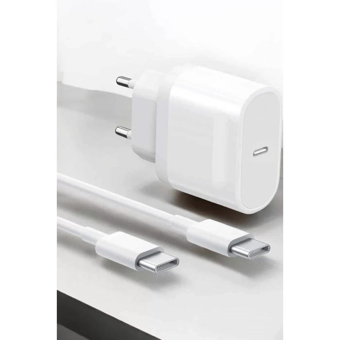 HERŞEYTREND Güç Adaptörü ve Kablosu Şarj Aleti 15/15 Pro Max Uyumlu Hızlı Şarj