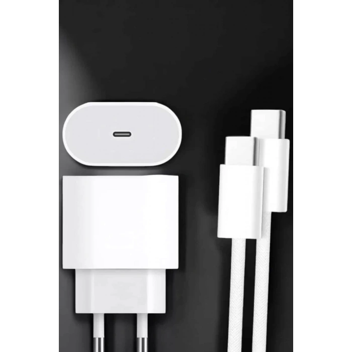 HERŞEYTREND Güç Adaptörü ve Kablosu Şarj Aleti 15/15 Pro Max Uyumlu Hızlı Şarj