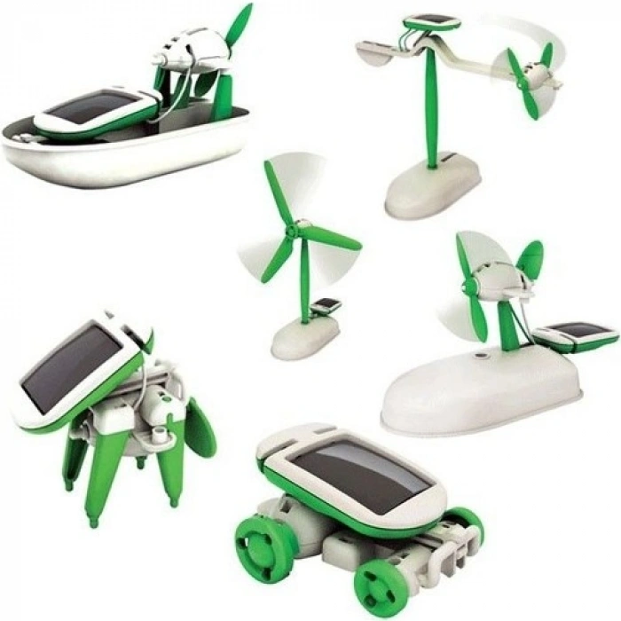 HERŞEYTREND Güneş Enerjili Robot Oluşturma Seti Solar Kit (6 in 1)