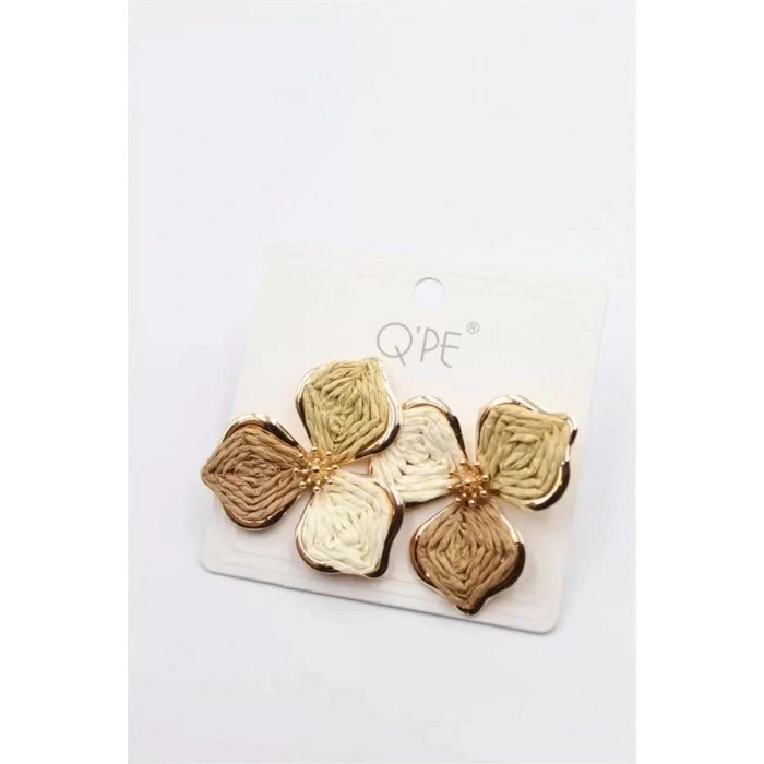 HERŞEYTREND Hasır Çiçek Küpe - ÇOK RENKLİ