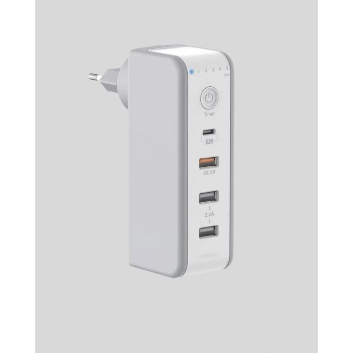 HERŞEYTREND Hızlı Şarj Destekli Zaman Ayarlı USB Şarj Adaptörü
