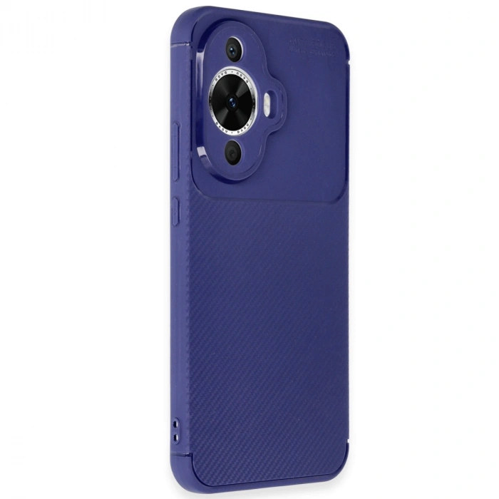HERŞEYTREND Huawei Nova 12s Kılıf Auto Focus Karbon Kapak - Lacivert