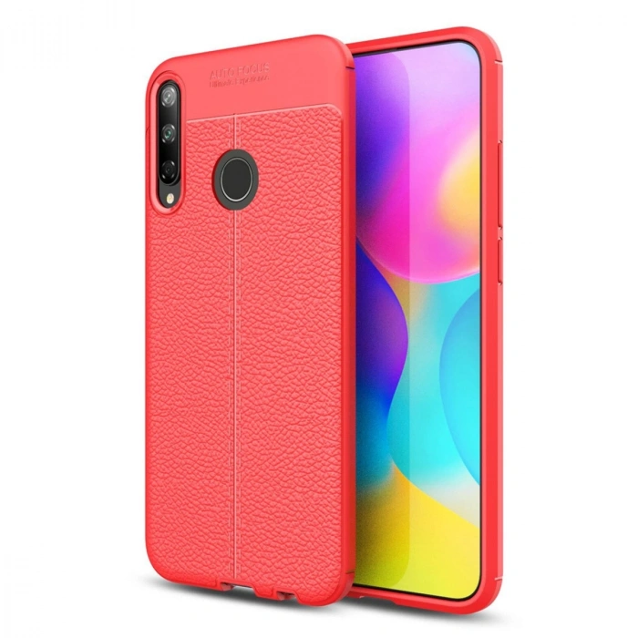HERŞEYTREND Huawei P40 Lite E Kılıf Auto Focus Kapak - Kırmızı