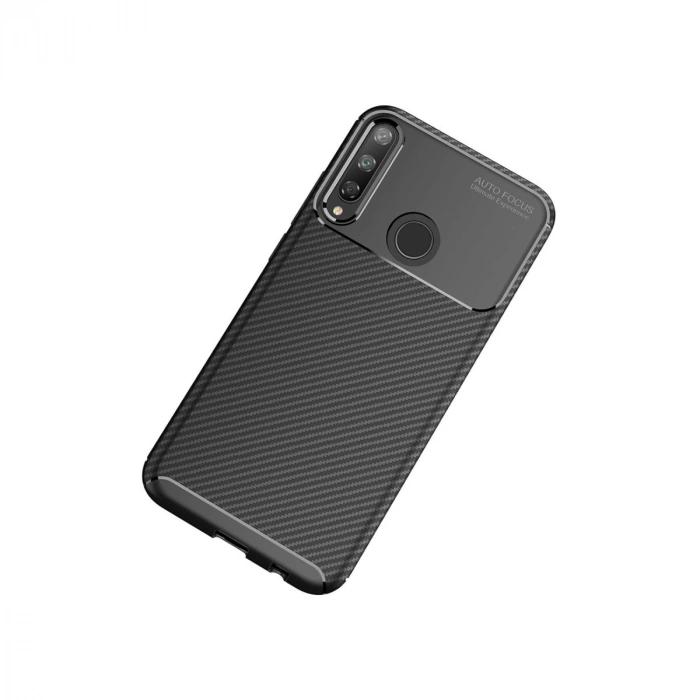 HERŞEYTREND Huawei P40 Lite E Kılıf Auto Focus Karbon Kapak - Siyah