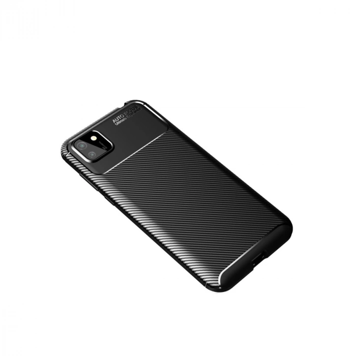 HERŞEYTREND Huawei Y5p Kılıf Auto Focus Karbon Kapak - Siyah