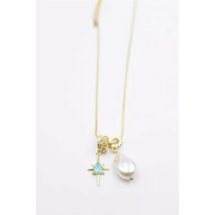 HERŞEYTREND İnci Kolye - Altın