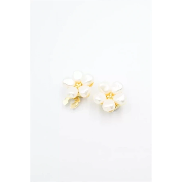 HERŞEYTREND İncili Düğme Broşu - Altın